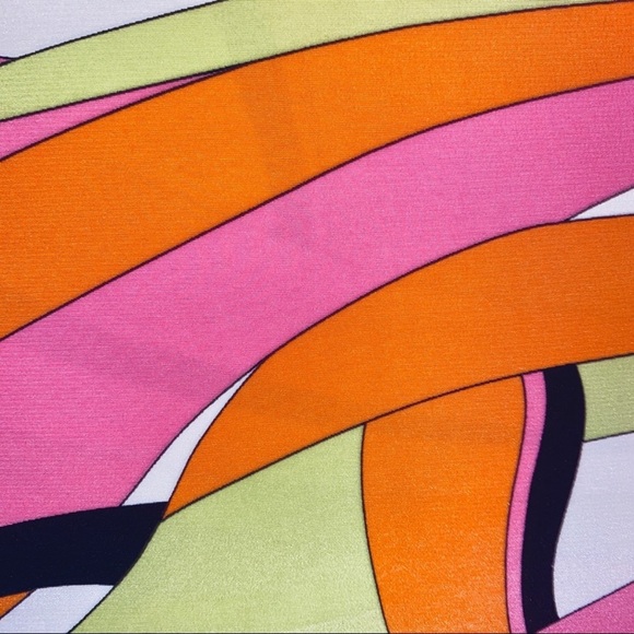 Talbots Petites 100% Silk Women 10 Vintage Abstract Ruffle Pink Slip MIDI Skirt - Picture 8 of 15